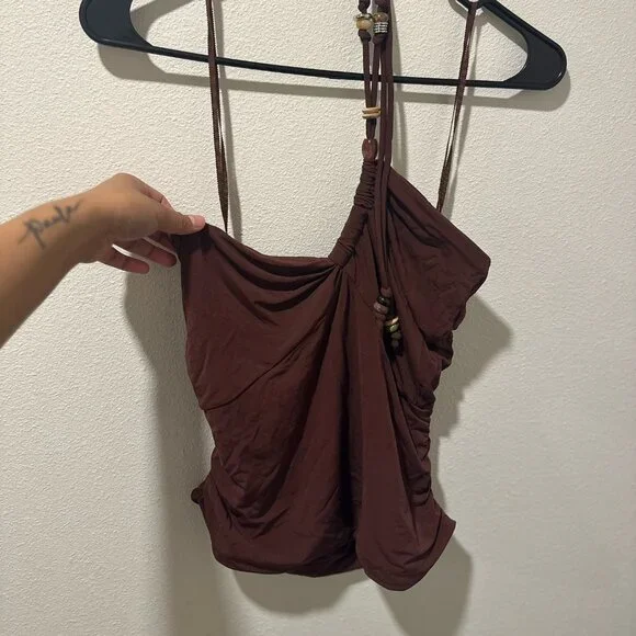 🎀A.L.C. Gabi Asymmetric Top - Brown - Picture 9 of 10